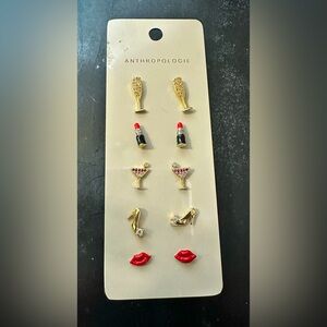 Anthropologie NWT Icon Post Earring Set